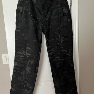 Black Camouflage Cargo Pants